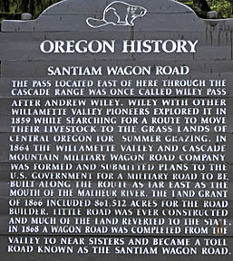 santiam wagonroad sign graphic